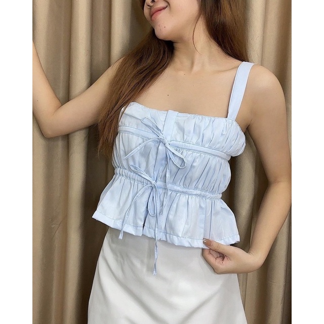 MILA TOP -ÁO CROP NHÚN NƠ