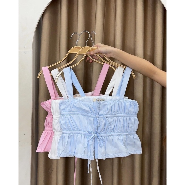 MILA TOP -ÁO CROP NHÚN NƠ