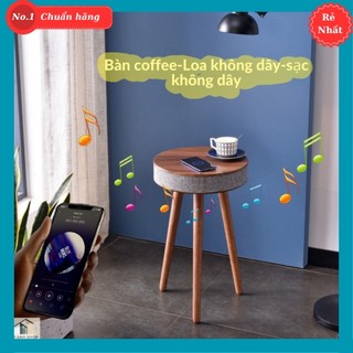 Bàn coffee kết hợp loa và sạc không dây cho điện thoại