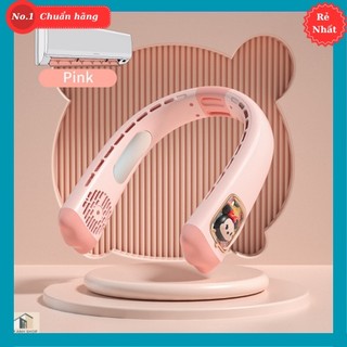 Quạt đeo cổ pin sạc thời trang Disney cao cấp
