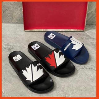 Dép dsquared2 nam nữ quai ngang LIOASA logo chiếc lá chống nước,chống hôi chân, dep nhẹ phong cách boy phố 2023 88