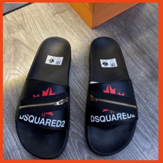 Dép nam quai ngang DSQ Khóa Chéo, quai da cao cấp 2 lớp Khóa Zip Lá Phong Đỏ Hàng Cực Chất 2023 88 2