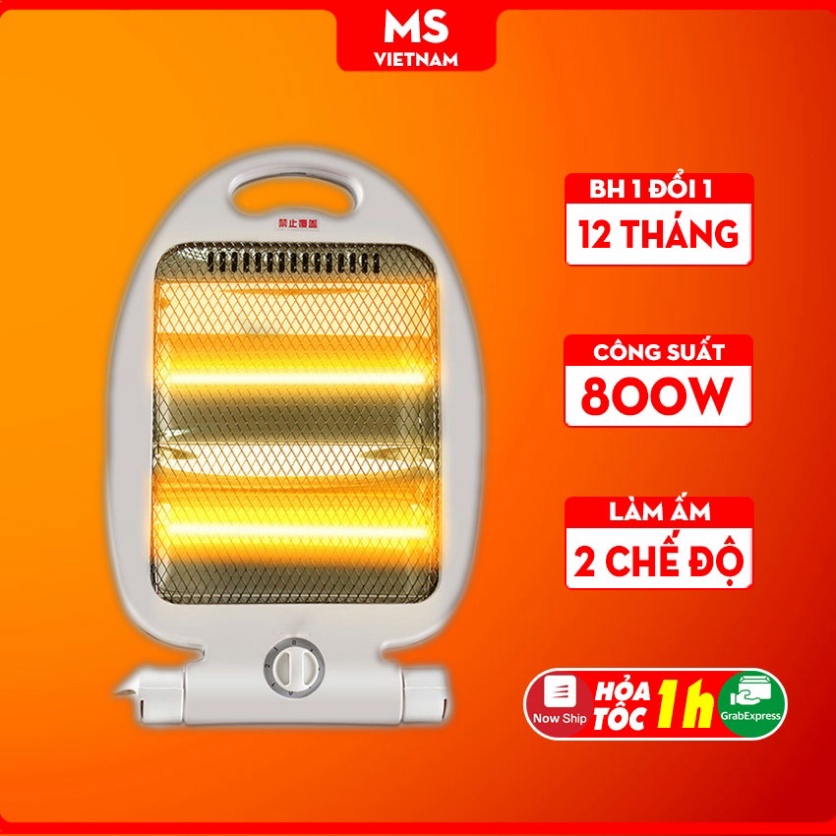 ... Đèn Sưởi Hồng Ngoại Chính Hãng - Quạt Sưởi 800W - 2 Chế Độ - Bảo Hành 1 đổi 1 - MS Vietnam