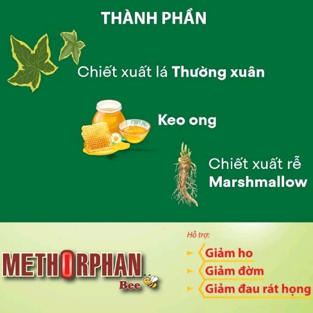 Siro Ho Methorphan bee Traphaco giúp giảm ho. tan đàm...