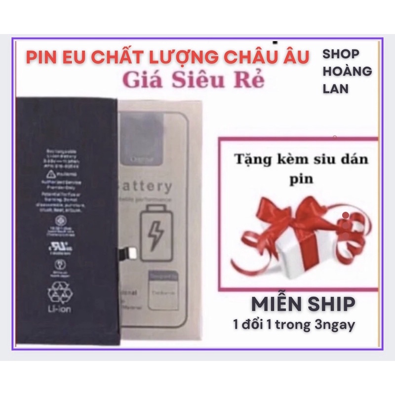 Pin EU Zin Cho 5 5s 5c 5se 6 6p 6s 6sp 7 7p 8 8p Mới Bảo Hành 12 Tháng Tặng Kèm Siu Dán
