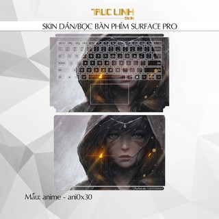 Bộ skin dán phím surface pro 3, 4, 5, 6, 7, 8, 9, x, go... mẫu anime - ani0x30