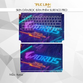 Bộ skin dán phím surface pro 3, 4, 5, 6, 7, 8, 9, x, go... mẫu aorus