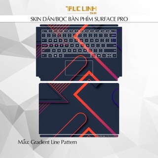 Bộ skin dán phím surface pro 3, 4, 5, 6, 7, 8, 9, x, go... mẫu gradient line pattern