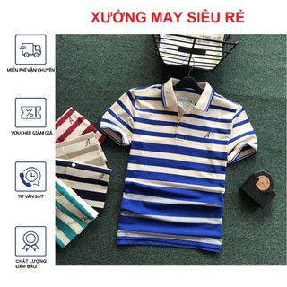 [S06] Áo thun nam cổ trụ AFS JEE phối sọc nhiều màu - ÁO THUN NAM CÓ CỔ (CỔ BẺ) ĐẸP TEEN VNXK-AT046