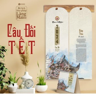 Lịch bàn 2024 - lịch thư pháp làng mai xuân giáp thìn 2024 - câu đối tết - thái hà books