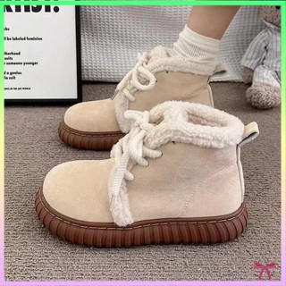 Giày Bốt cotton Lót Lông Cừu Thời Trang 2023 Cho Nữ