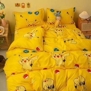 Dễ thương bộ chăn ga và vỏ gối họa tiết pikachu xinh xắn