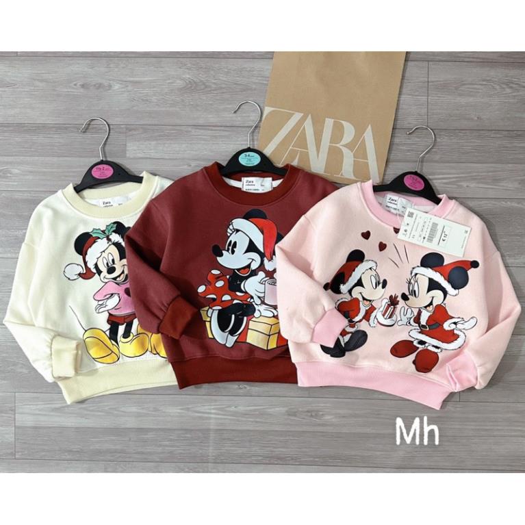 Combo 3 áo nỉ noel tone hồng/ đỏ/ trắng cho bé