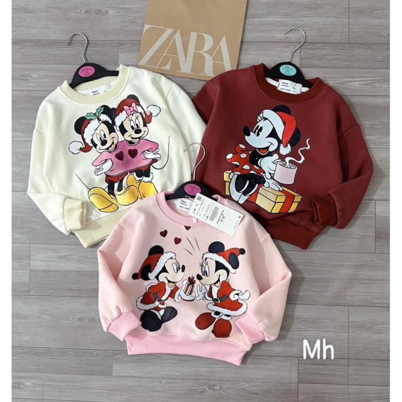 Combo 3 áo nỉ noel tone hồng/ đỏ/ trắng cho bé