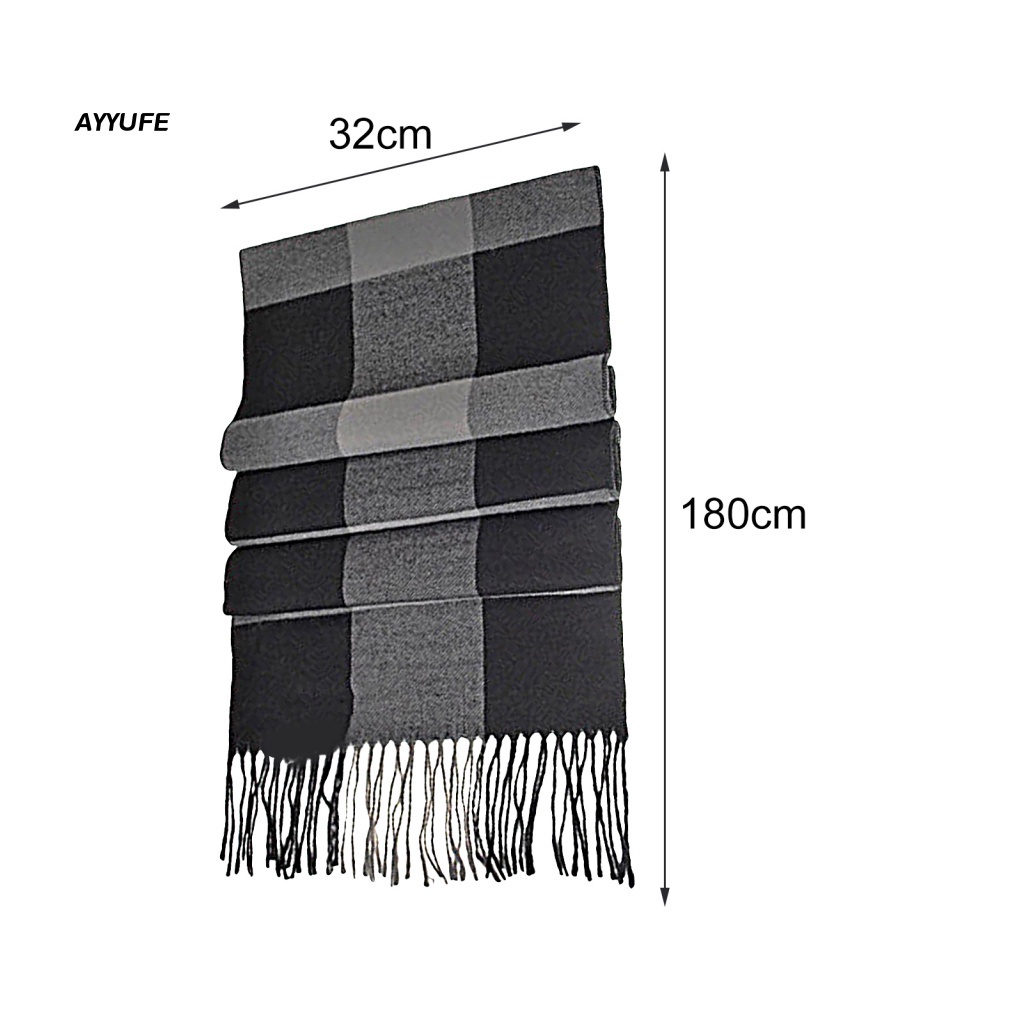 Ayyufe Khăn Choàng Cổ Thoáng Khí Thời Trang Mùa Đông Cho Nam