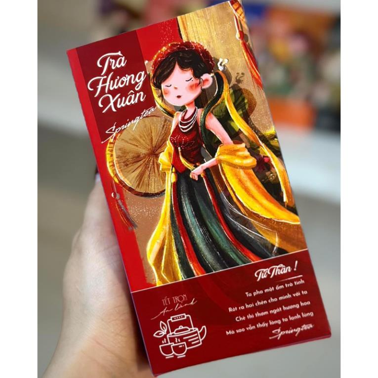 Vỏ Hộp Trà Hương Xuân đựng trà mẫu mới 2024