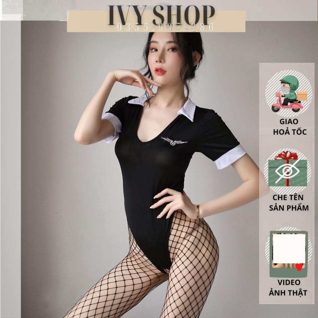 Bộ đồ ngủ Cosplay sexy cô thư ký gợi cảm Đồ ngủ cosplay nhân viên văn phòng cosplay sexy USAM iVYSHOP