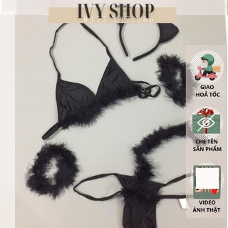 Cosplay Mèo Đen Sexy Đồ Lót Sexy Nữ Lọt Khe Cat Outfit BigSize - M600 TKVN
