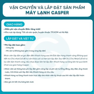 Máy lạnh Casper 1 HP SC-09FS33 [TRẢ GÓP 0%] [GIAO TP. HCM VÀ HÀ NỘI]