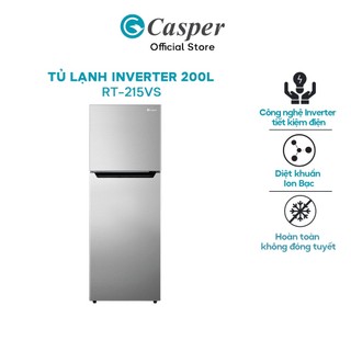 Tủ lạnh casper inverter dung tích 200 lít rt-215vs