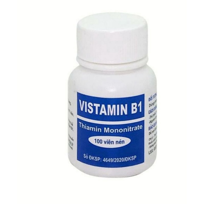 COMBO 10 Chai VISTAMIN B1 ĐẠI UY viên màu trắng 100 viên⚡Giảm rụng tóc trắng da