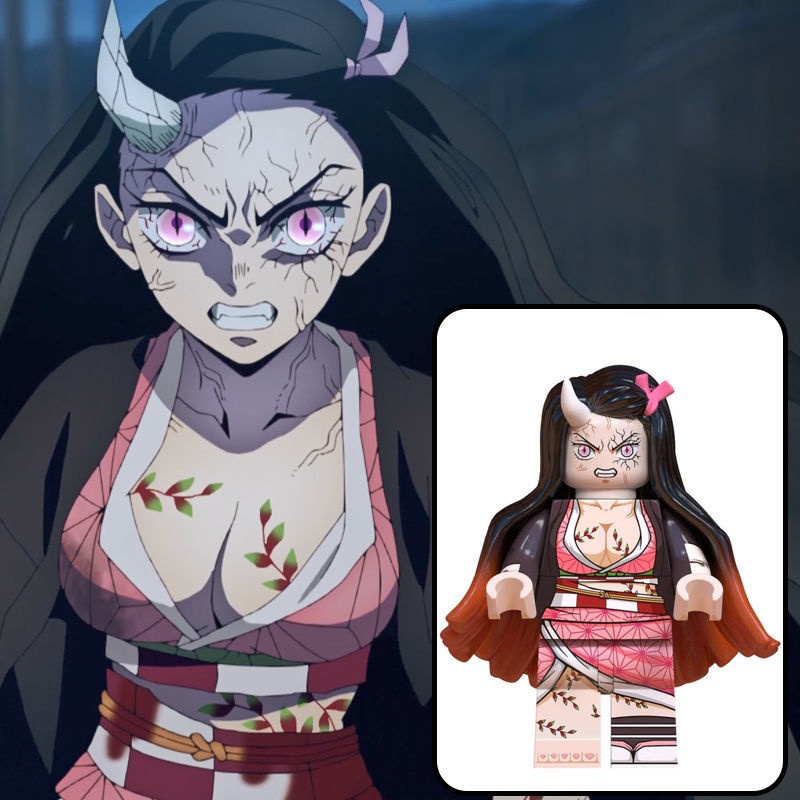 Mô Hình lego Nhân Vật nezuko demon slayer Độc Đáo