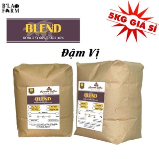 Cà phê culi 40% & robusta 60% ⚡ giá sỉ ⚡ blend coffee hạt culi mix hạt robusta rang mộc - cafe hương vị gu đậm đà