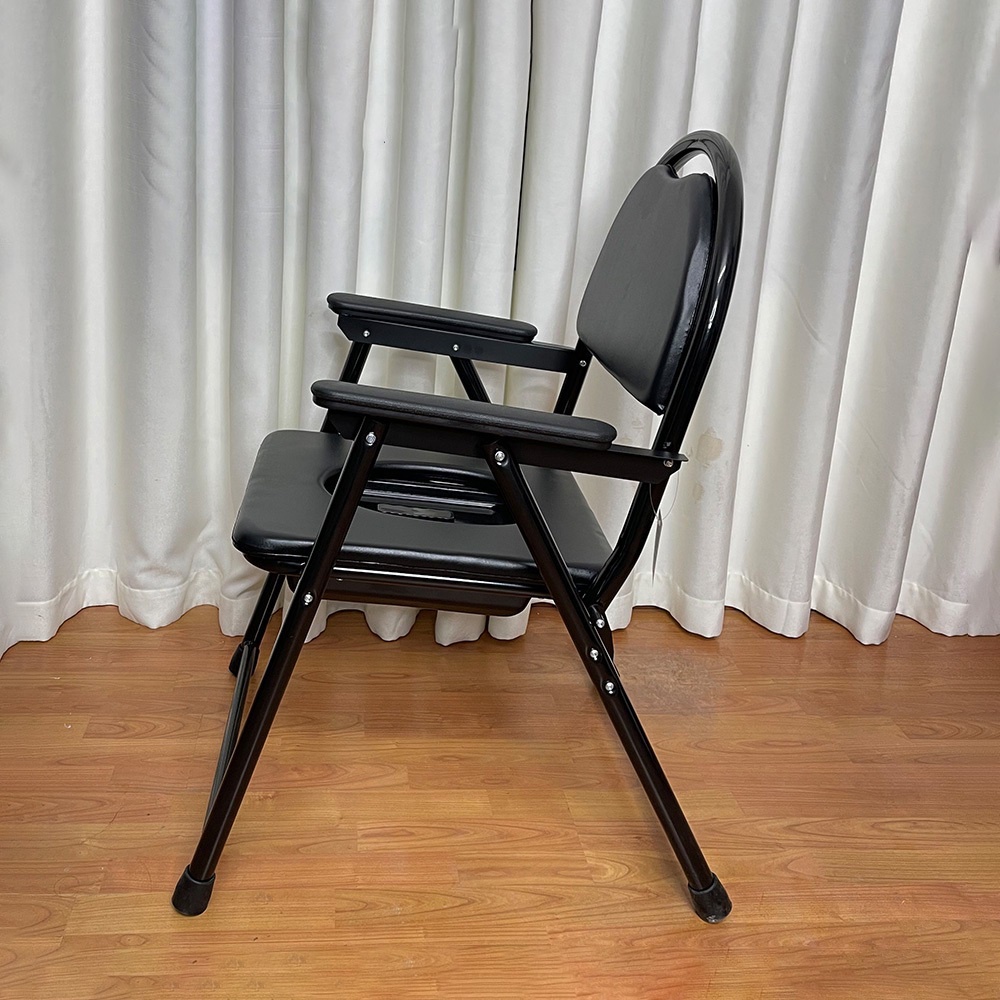 ✅ Ghế Bô Vệ Sinh Không Bánh Xe, Khung Sơn, Bô Vuông, Đệm Simili Lucass G-17  | Tiêu chuẩn Mỹ -VT0402