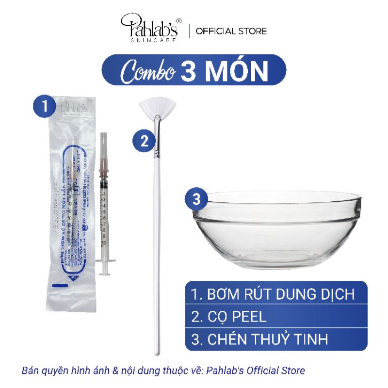 Combo Dụng cụ cần trong quy trình Peel da (3 & 4 món) Pahlab's