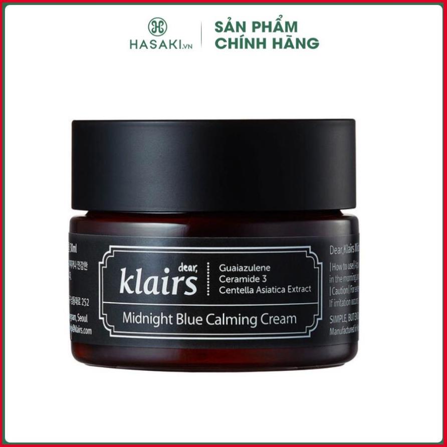 Kem Dưỡng Ẩm Klairs Midnight Blue Calming Cream Làm Dịu Da Ban Đêm 30ml - A02