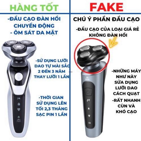 Máy Cạo Râu Đa Năng EMBER 3 Lưỡi Kép Cạo Sát Êm Sạc Pin Nhanh Chống Nước