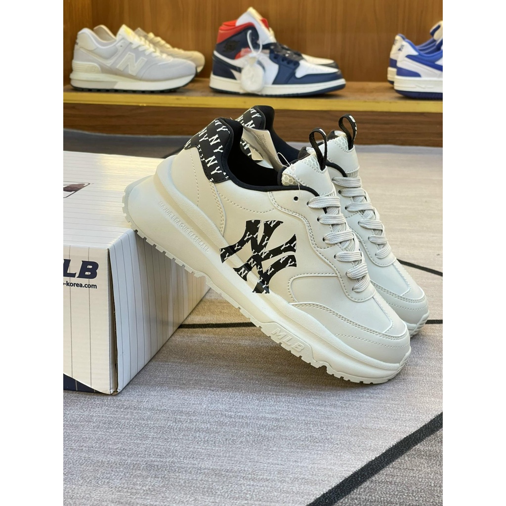 Giày thể thao MLB Run.ner NY đen phong cách Hàn Quốc