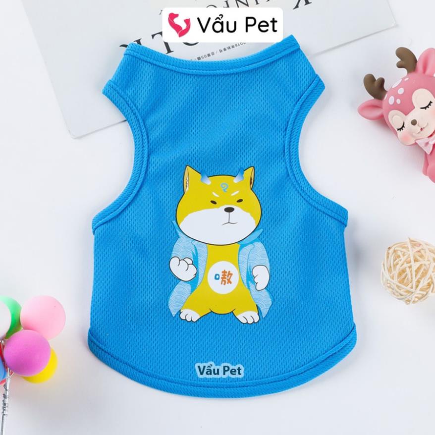 Áo cho chó mèo thun ba lỗ mùa hè - Quần áo cho chó poodle, con, lớn, mèo, thú cưng Vẩu Pet Shop