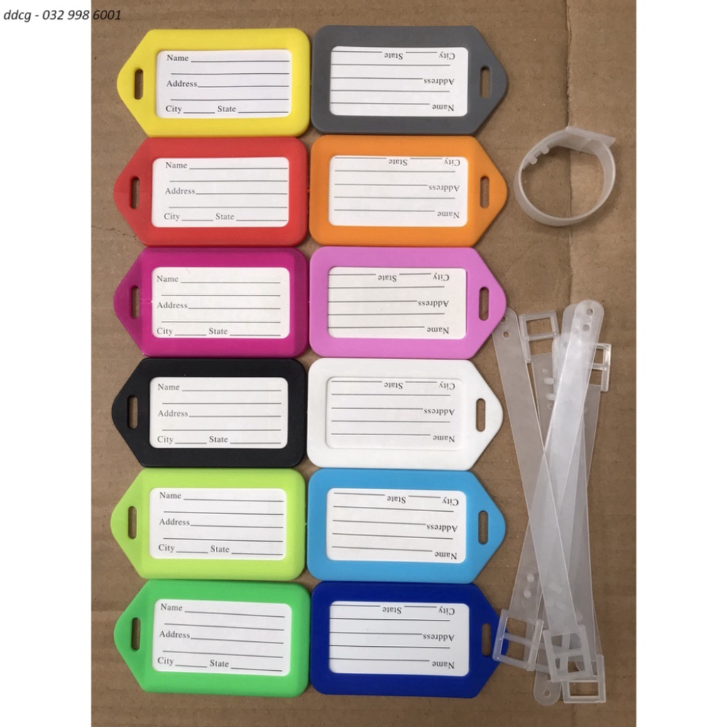 Móc khóa MK5 thẻ tên name tag ghi thông tin Thẻ đánh dấu chìa khóa và ghi chú thông tin vali hành lý valy ddcg