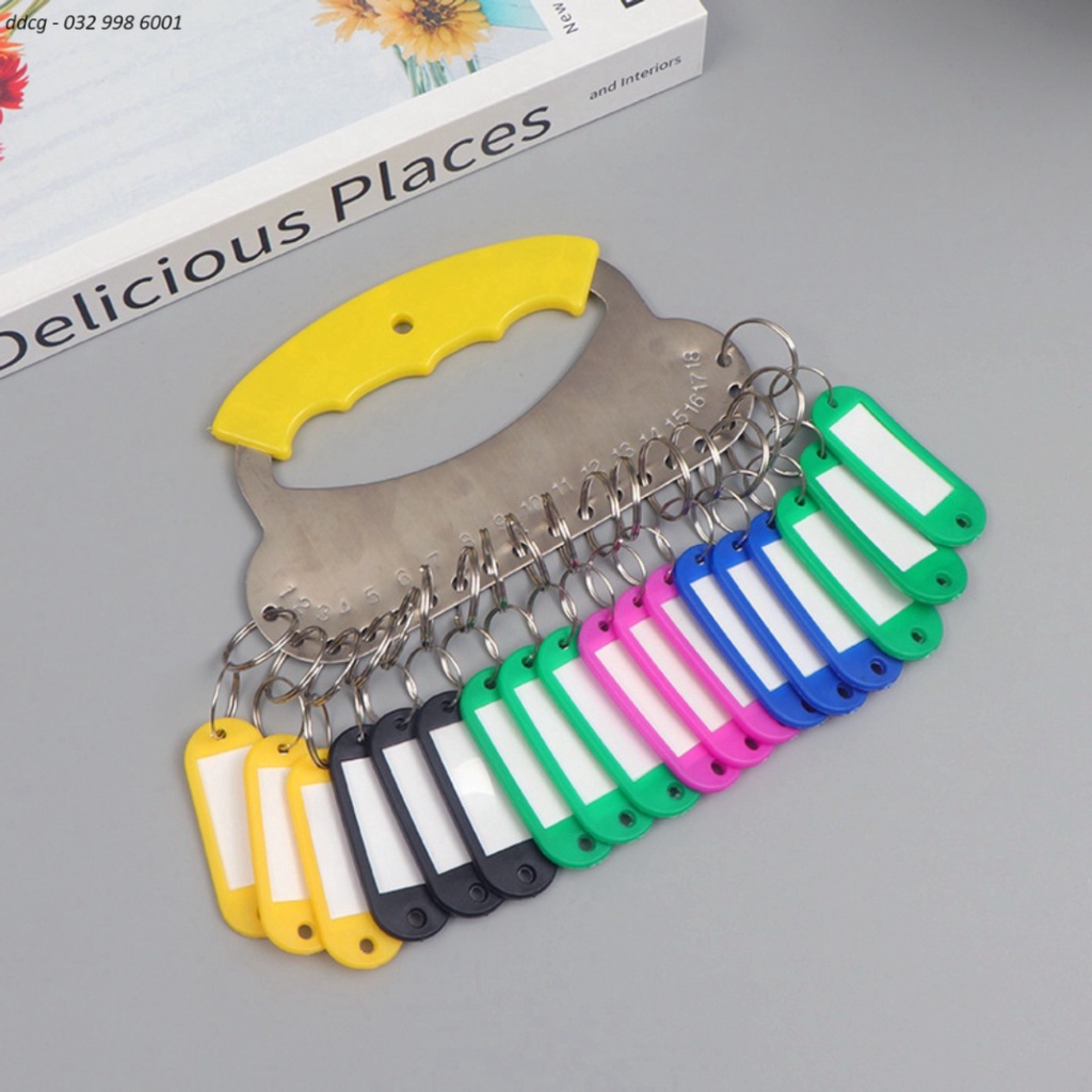 Móc khóa MK5 thẻ tên name tag ghi thông tin Thẻ đánh dấu chìa khóa và ghi chú thông tin vali hành lý valy ddcg