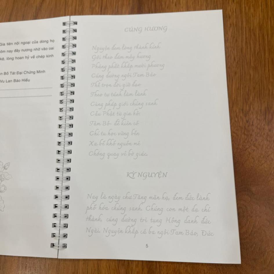 Tặng Viết - Sổ Chép Kinh Vu Lan Báo Hiếu mẫu đen