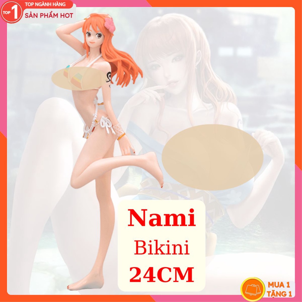 Mô Hình Nami Bikini 24Cm Mô hình One Piece Cao Cấp, Figure Mô Hình Anmie One Piece Luffy Vua Hải Tặc