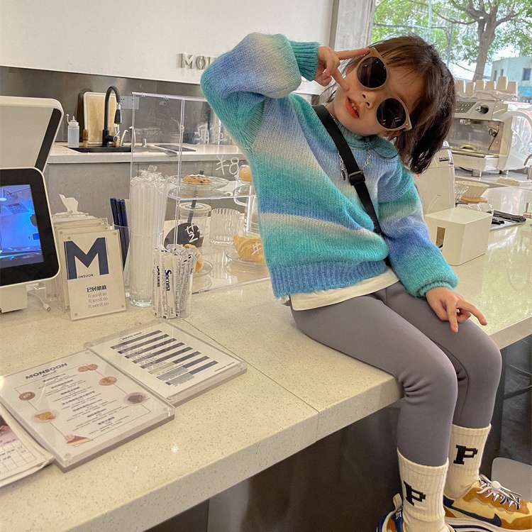 Quần Legging Lót Nhung Dày Dặn Thời Trang Mùa Đông Cho Bé Gái