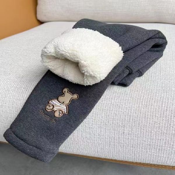 Quần Legging Nhung Lông Cừu Dày Dặn Thời Trang Mùa Đông Cho Bé Gái