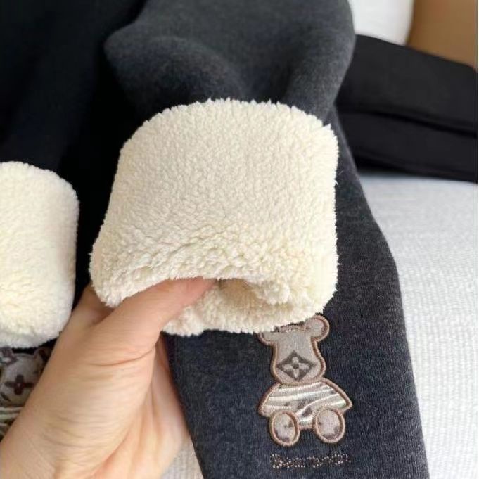 Quần Legging Nhung Lông Cừu Dày Dặn Thời Trang Mùa Đông Cho Bé Gái