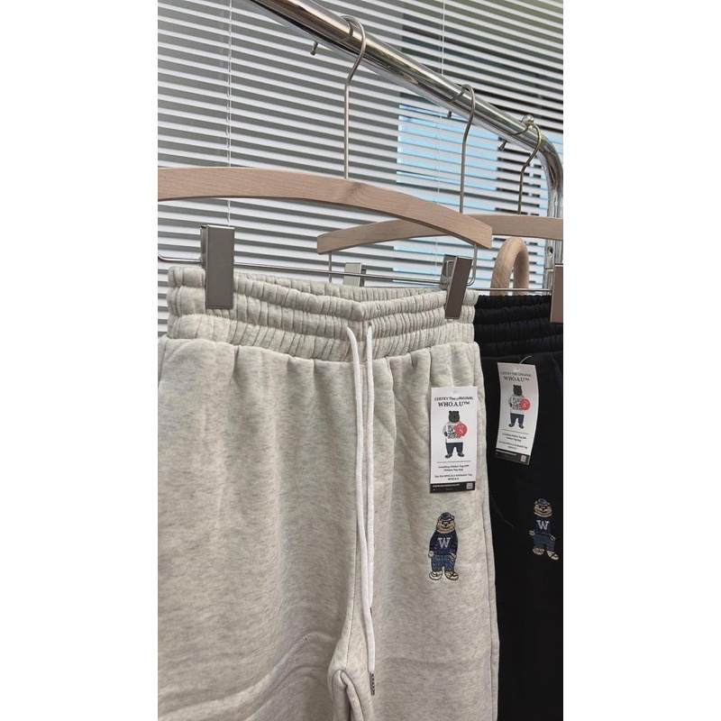 Màu ghi & đen - SET 2 QUẦN NỈ SUÔNG GẤU WHO CHO NỮ HOT