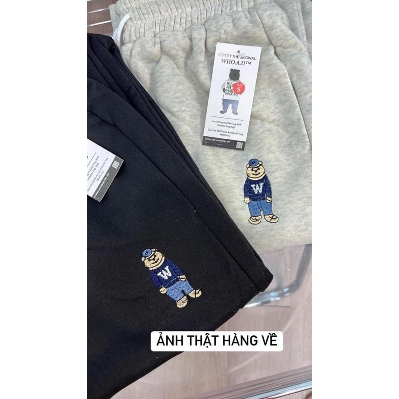 Màu ghi & đen - SET 2 QUẦN NỈ SUÔNG GẤU WHO CHO NỮ HOT