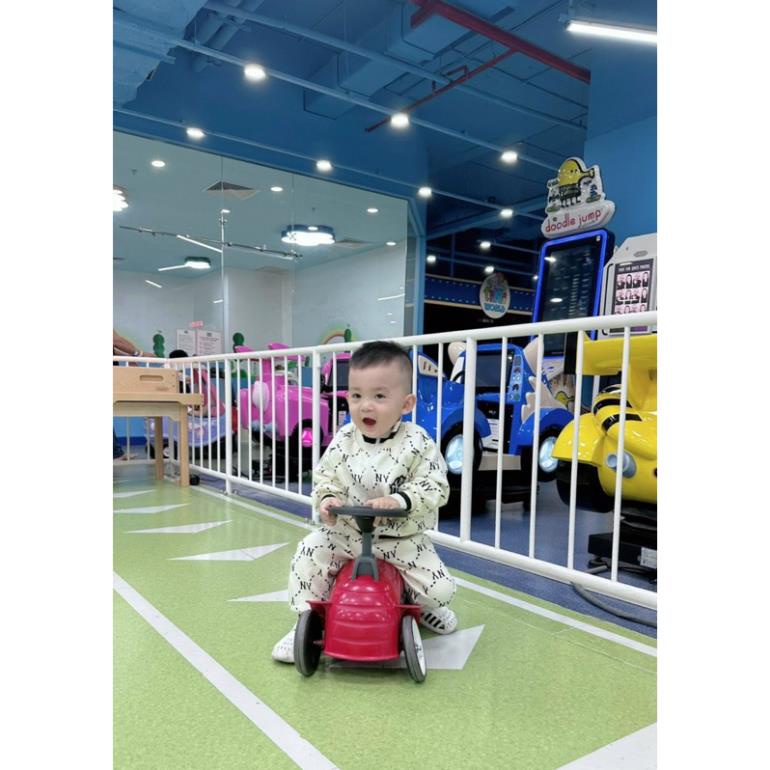 Bộ nyi in tràn kéo khoá bo cổ cho bé hot