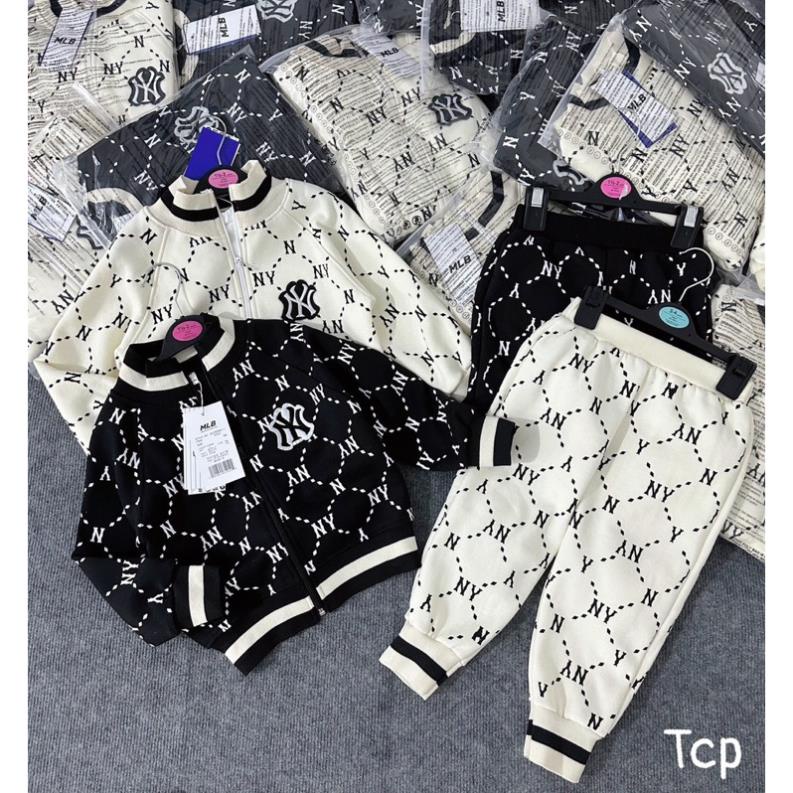 Bộ nyi in tràn kéo khoá bo cổ cho bé hot