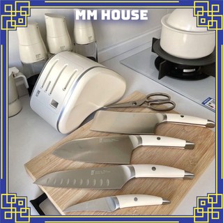 Set dao kèm kệ hải âu Tuo 7 món màu trắng - Mimomiu