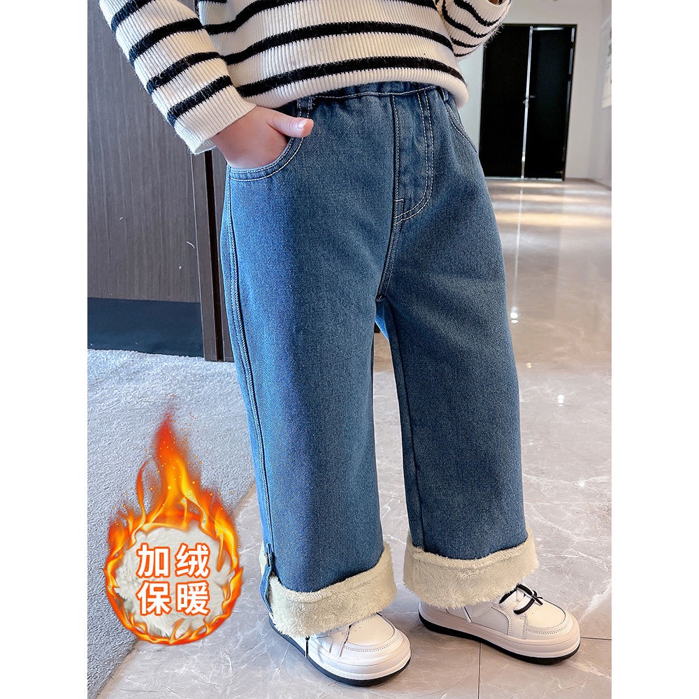Quần Legging Vải Nhung Thời Trang Thu Đông Mới 2023 Dành Cho Bé Gái