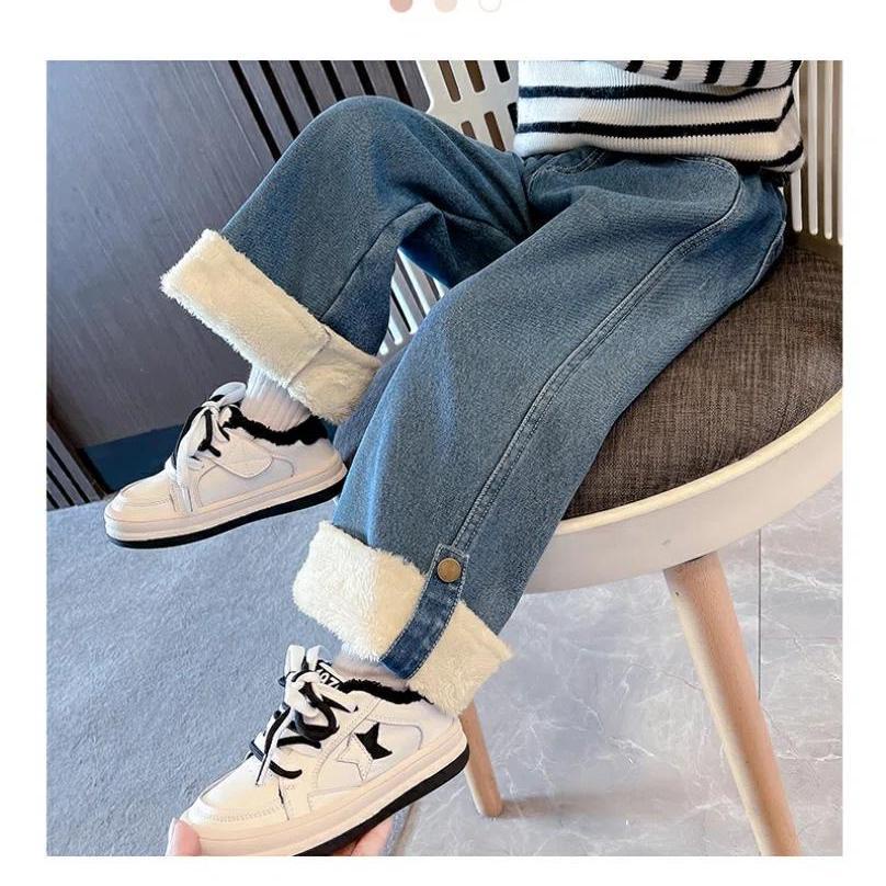 Quần Legging Vải Nhung Thời Trang Thu Đông Mới 2023 Dành Cho Bé Gái
