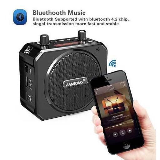 Loa trợ giảng micro không dây bluetooth wireless sạc pin Zansong M80 âm thanh to cho giáo viên hướng dẫn viên