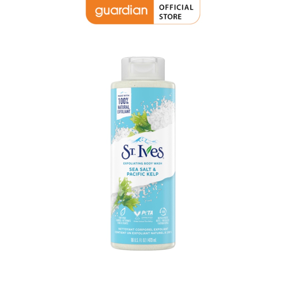 Chính hãng Sữa Tắm Chiết Xuất Muối Biển Làm Sạch Sâu St.Ives 473Ml