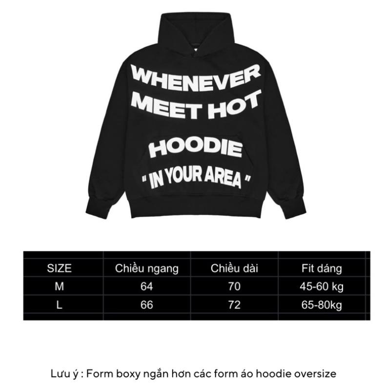 Áo hoodie WHENEVER in nổi 3D vải 100% cotton siêu dày, siêu bền, không bị xù lông Gonz.brand